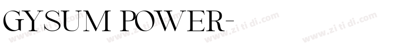 GYSUM POWER字体转换